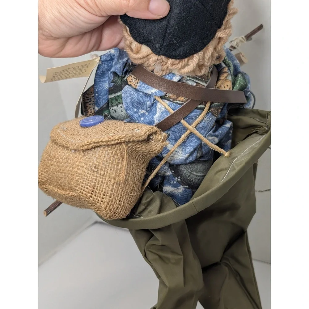 Vintage 1996 Dolls By The Margs Fisherman Cloth Doll Signed Handcrafted Folk Art